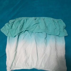 Strapless ombré top